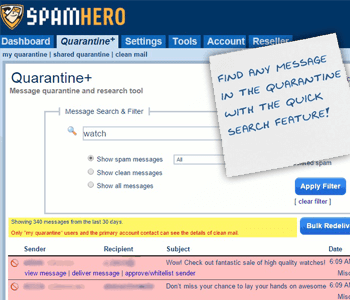Searchable Quarantine